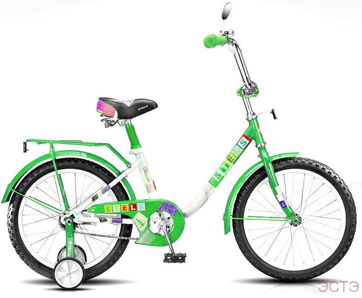 Велосипед STELS Flash 12" (2015) рама 8.5" Жёлтый/зелёный