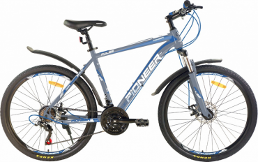 Велосипед PIONEER Pulse 26'/19' 2020-2021 gray-blue-white