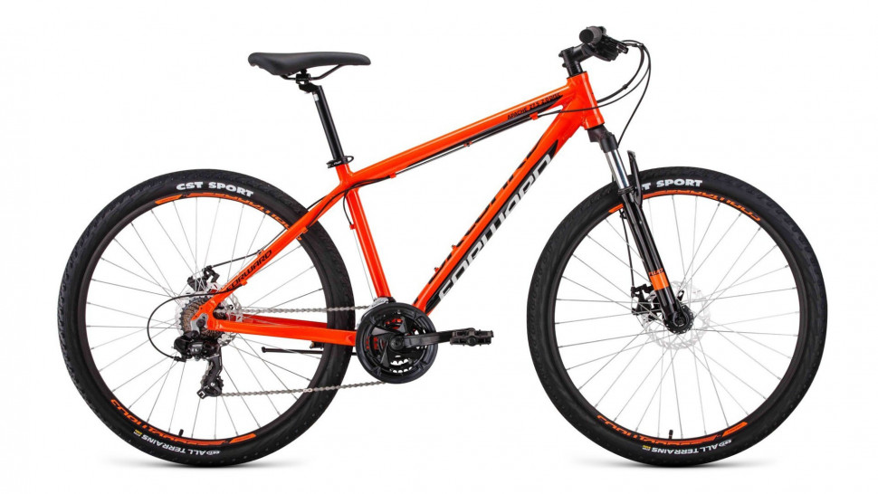 Велосипед FORWARD APACHE 27,5 2.0 disc (рост 21' 21ск.) оранжевый/черный