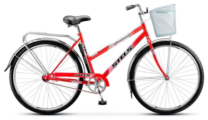 Велосипед Stels Navigator 300 28" Lady Z010 (с корзиной) (LU085342) Красный