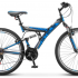 Велосипед STELS Focus V 26" 18-sp V030 18" Чёрный/синий