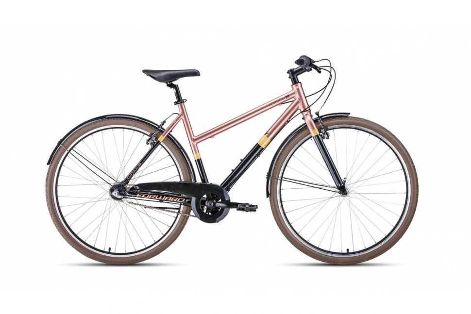 Велосипед FORWARD CORSICA 28 (рост 500 мм 3ск.) черный/коричневый