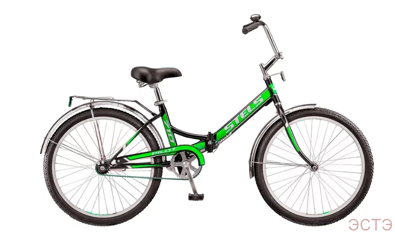Велосипед STELS pilot-710 24" Z010 16" Чёрный/зелёный