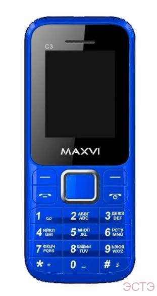 МОБИЛЬНЫЙ ТЕЛЕФОН Maxvi C3 blue (без зарядного устройства)