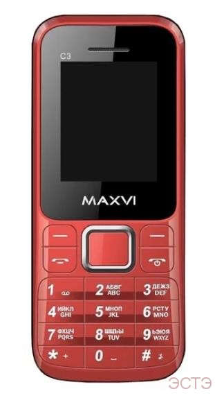 МОБИЛЬНЫЙ ТЕЛЕФОН Maxvi C3 red (без зарядного устройства)