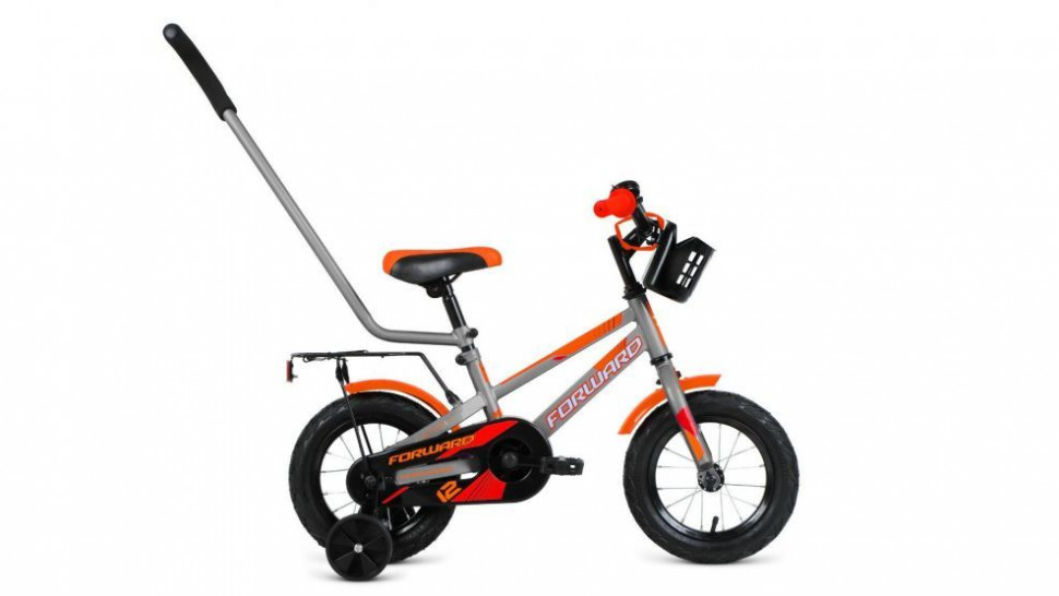Велосипед FORWARD METEOR 12 (1 ск.) серый/оранжевый