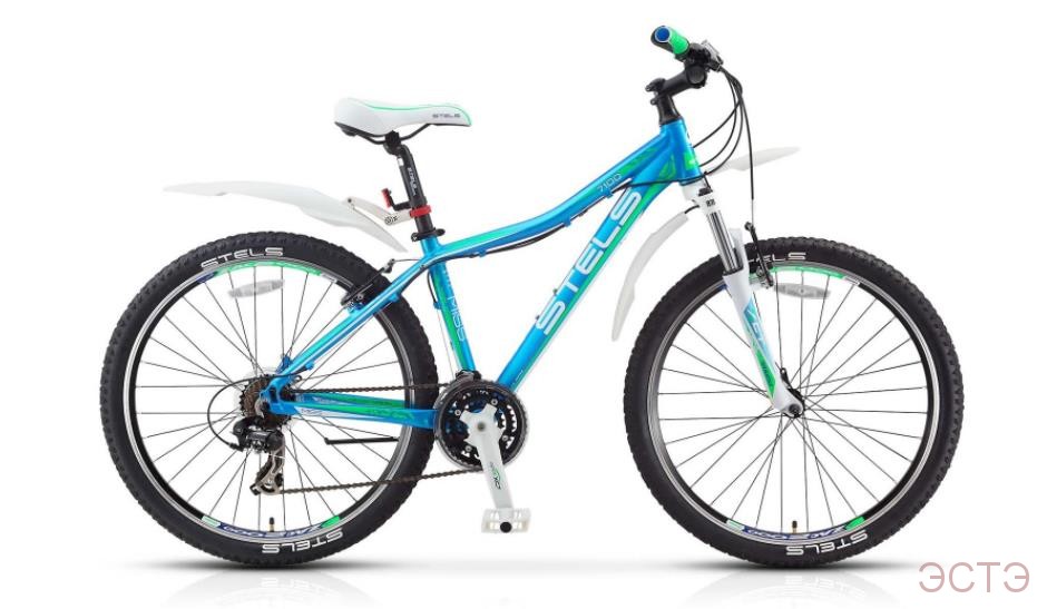 Велосипед STELS Miss-7100 V 26" (2016) рама 15.5" Голубой/салатовый/белый