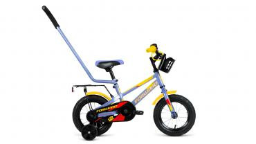 Велосипед FORWARD METEOR 12 серо-голубой/желтый