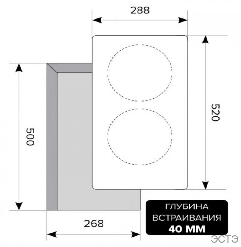 Стеклокерамическая варочная поверхность LEX EVH 321 BL