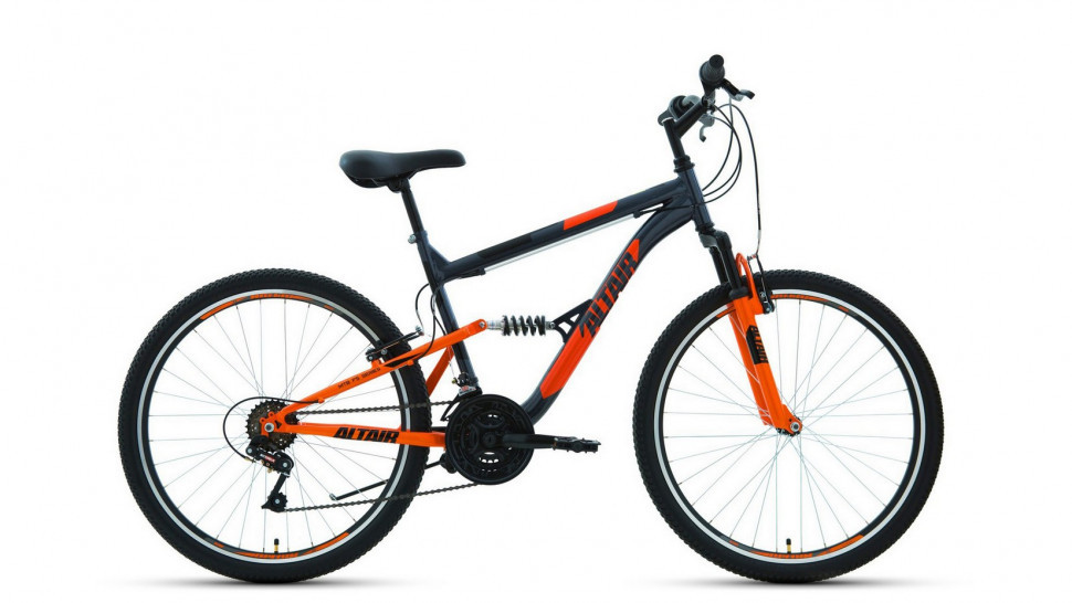 Велосипед ALTAIR MTB FS 26 1.0 (рост 18' 18ск.) темно-серый/оранжевый