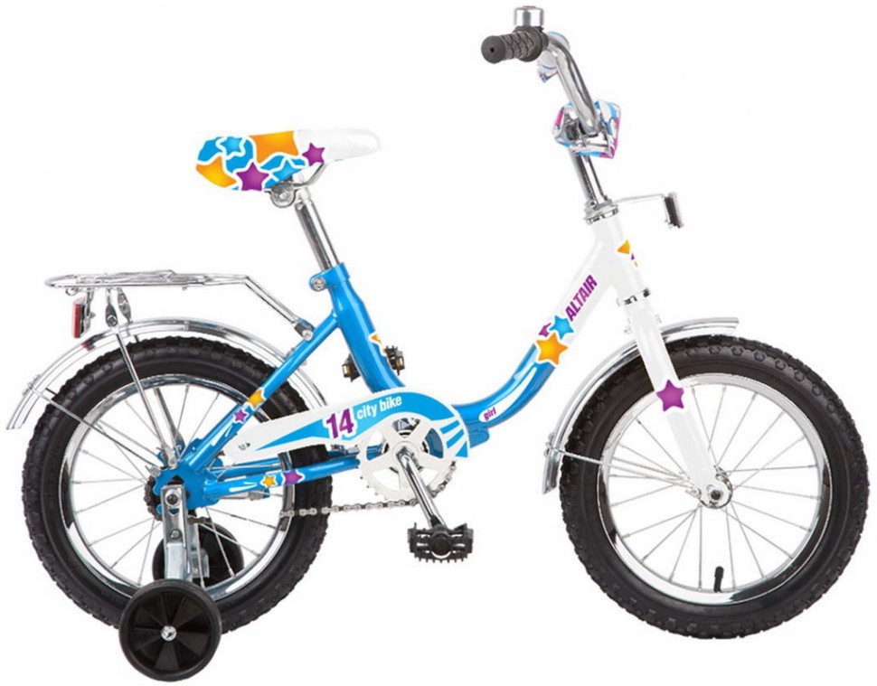 Велосипед ALTAIR City girl 12 белый/синий