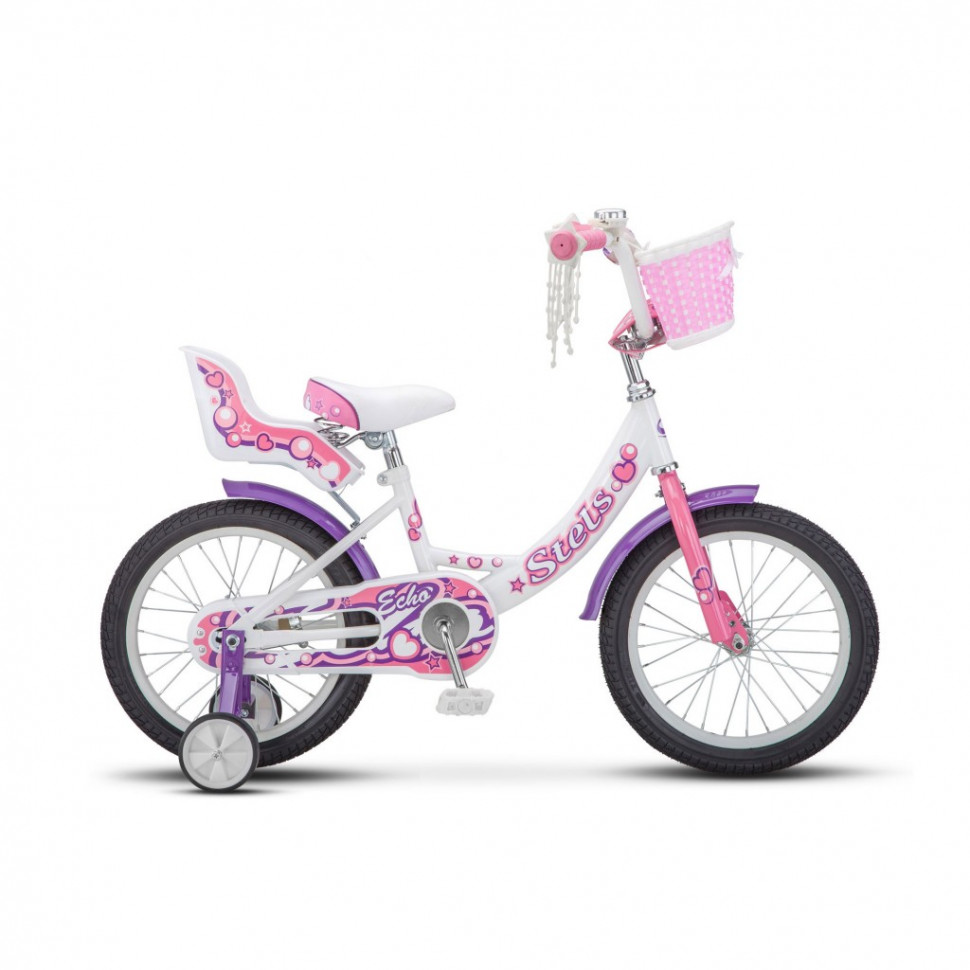 Велосипед STELS ECHO 16" V020 9.5" Белый/розовый