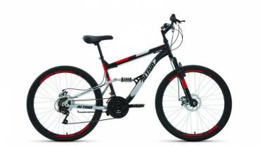 Велосипед ALTAIR MTB FS 26 2.0 disc (рост 16' 18ск.) черный/красный
