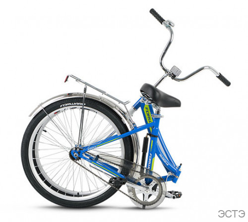 Велосипед FORWARD VALENCIA 1.0 RUS (24" 1 ск. скл.) синий