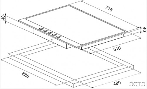 Стеклокерамическая варочная поверхность SMEG P775AO
