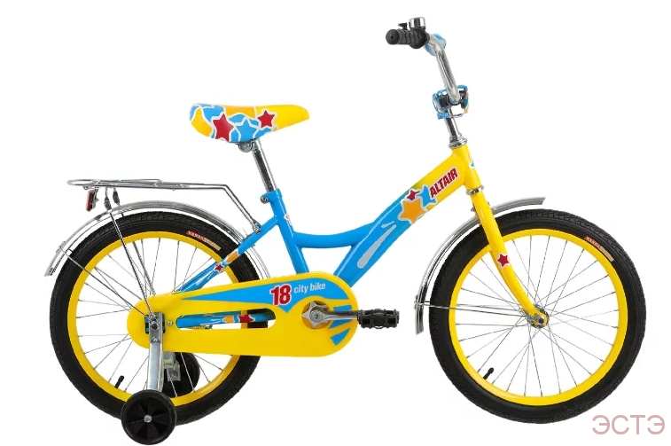 Велосипед ALTAIR CITY GIRL 18 (18" 1 ск.) желтый/синий