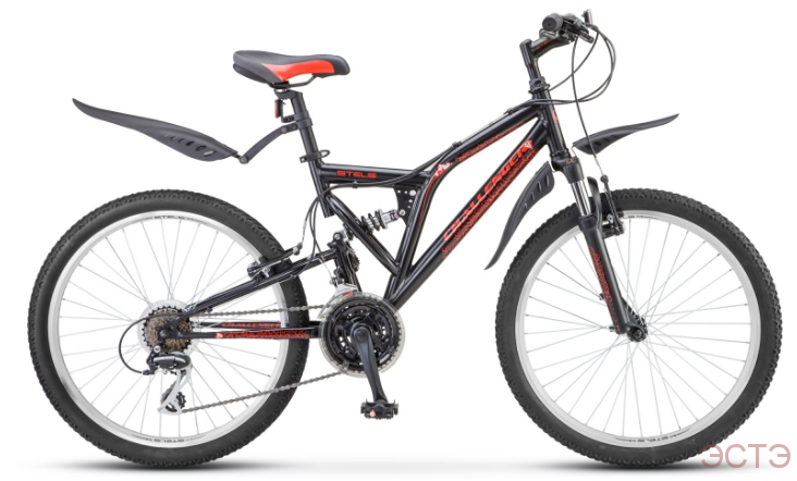 Велосипед STELS Challenger V 24" Z010 16" Чёрный/красный
