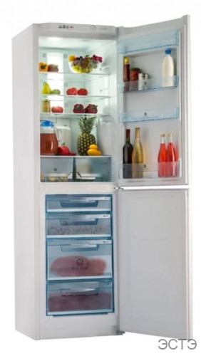 Холодильник POZIS RK FNF-174 белый с рубиновыми накладками индикация синяя
