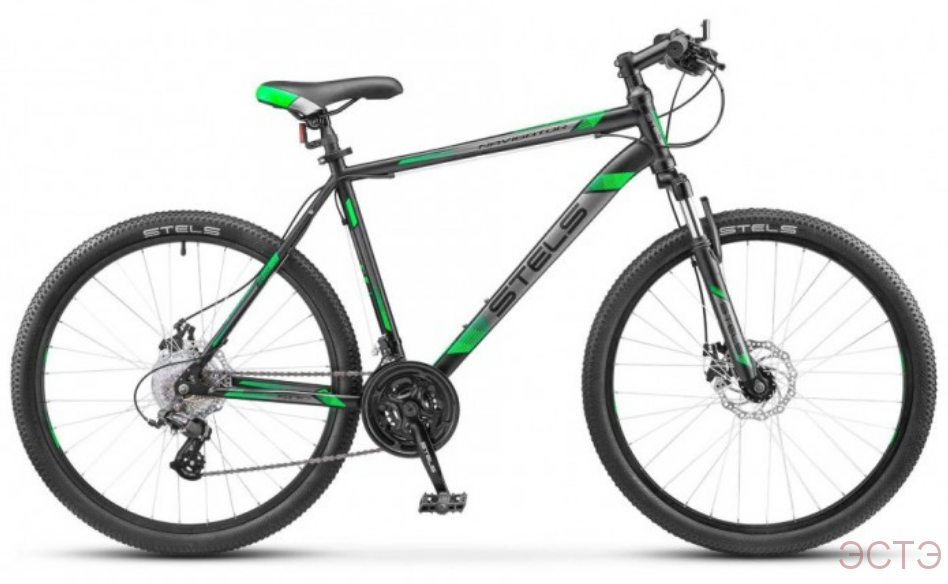 Велосипед STELS Navigator-600 V 26" V030 рама 16" Чёрный/зелёный