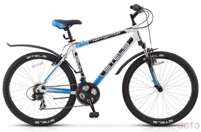 Велосипед STELS Navigator-600 V 26" V030 рама 18" Белый/чёрный/синий