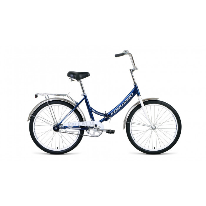 Велосипед FORWARD VALENCIA 24 1.0 (рост 16' 1ск. скл.) темно-синий/серый