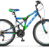 Велосипед STELS Mustang V 24" V030 16" Чёрный/синий/зелёный