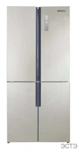 Холодильник GINZZU NFK-510 шампань стекло