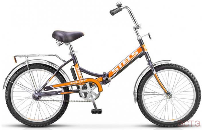 Велосипед STELS Pilot-310 20" Z011 рама 13" Чёрный/оранжевый