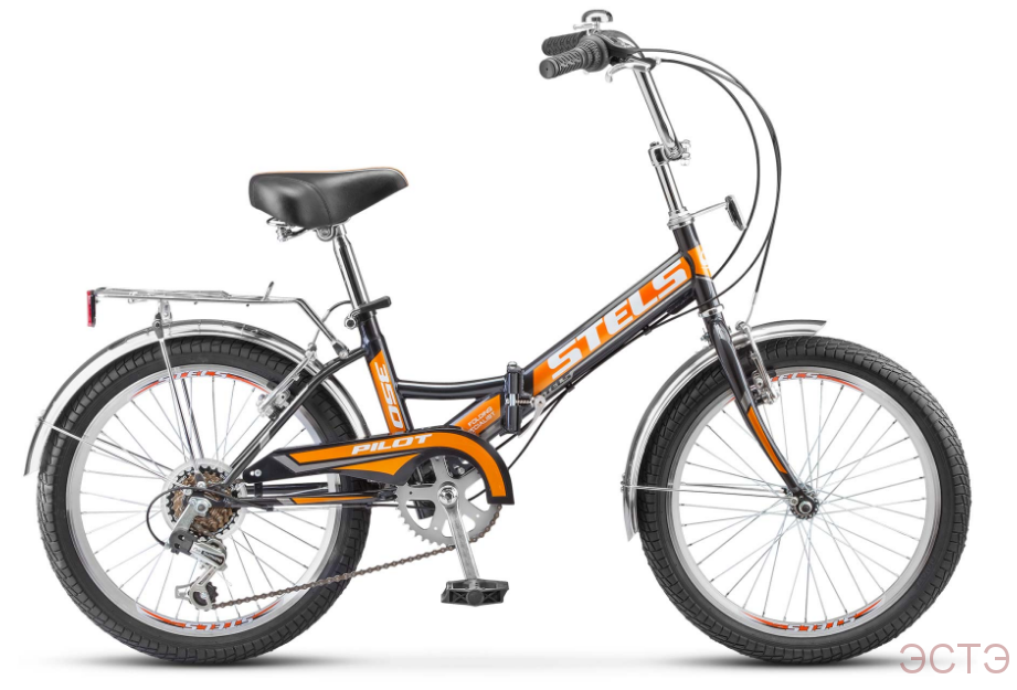 Велосипед STELS Pilot-350 20" Z011 рама 13" Чёрный/оранжевый