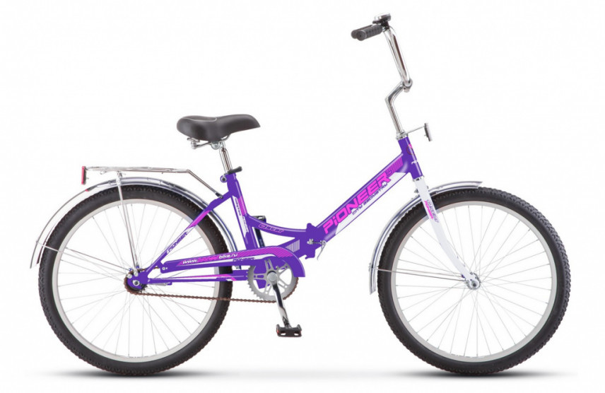 Велосипед PIONEER Oscar 24"/14" 2020-2021 violet-pink-white Велосипед