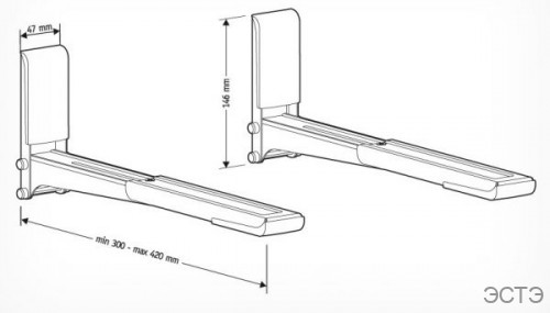 КРОНШТЕЙН HOLDER MWS-2003 темный металлик